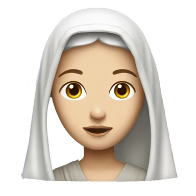 The Virgin Mary realistic face sticker