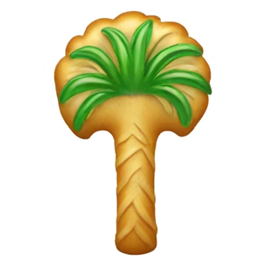 un palmier avec une couronne sur la tête  sticker