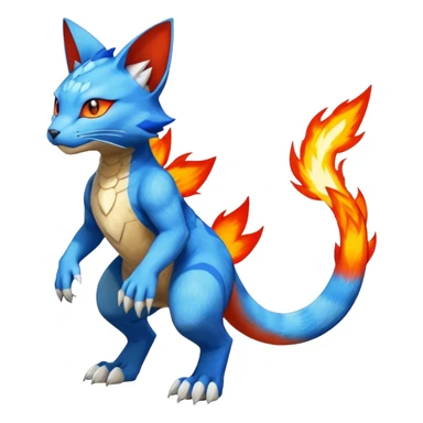 Gabite-Veemon-Digimon-Peppercat-Pokémon-Flamedramon-fusion-animal-hybrid-creature, Full body  sticker