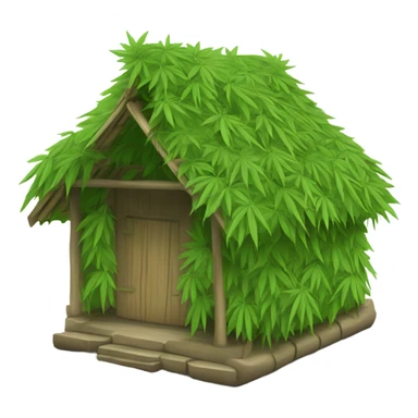thai hut cannabis leaf roof sticker