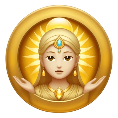 create an emoji A divine abstract force creating humans through karma,


 sticker