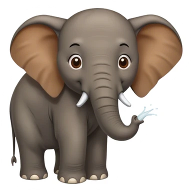 Elephant taking a dump sticker