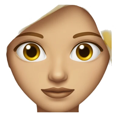 Mujer blanca ojos miel pelo  melena castaño sticker