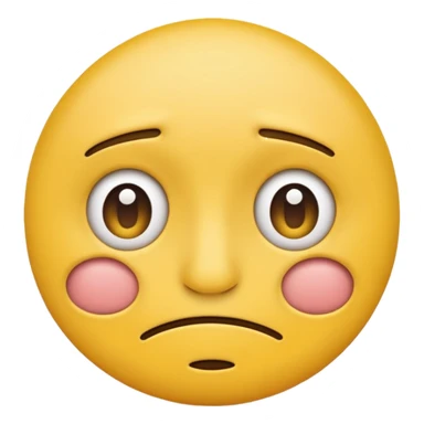 A straight face emoji with a slight look of disgust, a horizontal hand where the neck would be. All yellow. It should be a normal emoji with no body parts except the floating jandc sticker