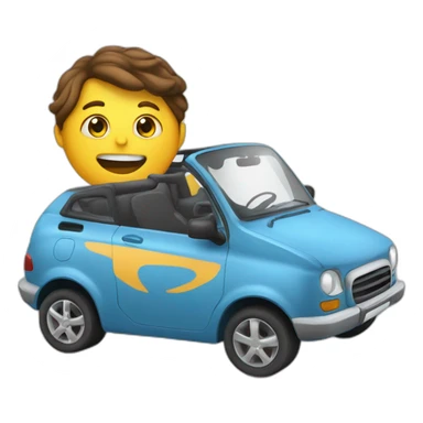 UN GROS DANS UNE VOITURE sticker