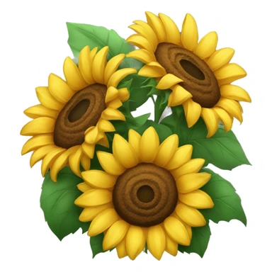 Bouquet of sunflowers and roses sticker