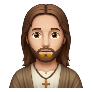 Jésus avec la croix en collier sticker