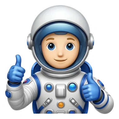 Thumbs up spacesuit sticker