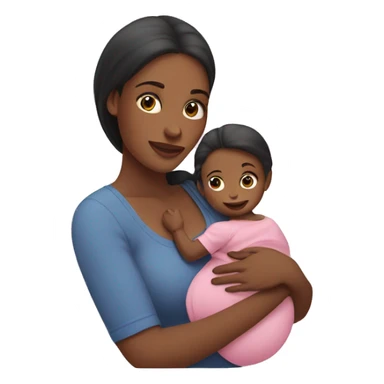 Mommy and baby girl  sticker