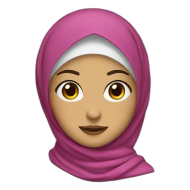 Hijabi girl wearing headphones  sticker