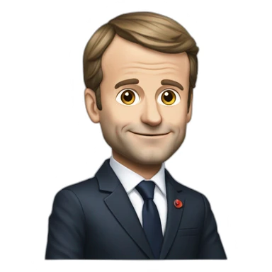 Emmanuel Macron qui joue à la console de jeu sticker