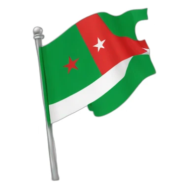 Drapeau du maroc avec celui de la réunion collé sticker