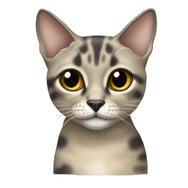beige and grey dilute tortie cat sticker