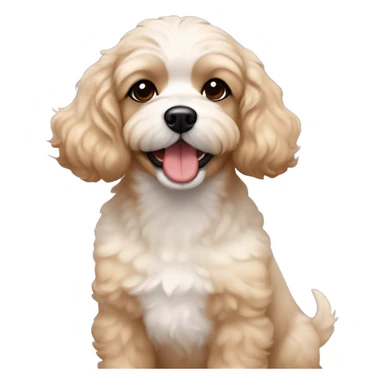 a young spanish woman with brown wavy hair bob cut and 1 little dog black with floppy ears, other black with ears up, bichon maltes and other color blonde floppy ears and showing tongue  sticker