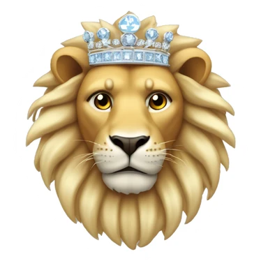 Un león fuerte con corona de diamantes  sticker