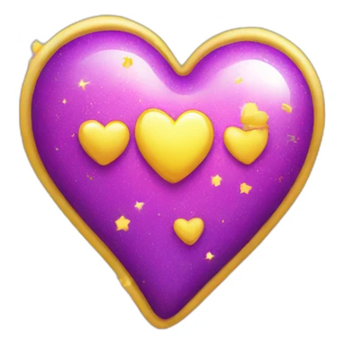 pink-and-purple-heart-with-yellow-sparkles sticker