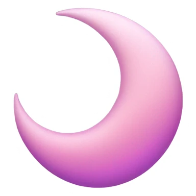 Pink crescent moon with sparkly violet clouds sticker