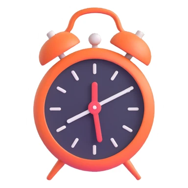 alarm icon in color #edd6a0, 3D style, playful, rounded, minimal sticker