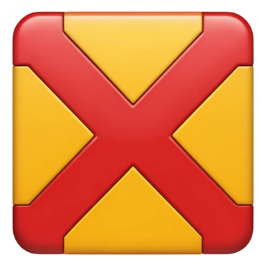 I need "X" emoji or "Removed" emoji text for my discord server i need it red and pixelated sticker