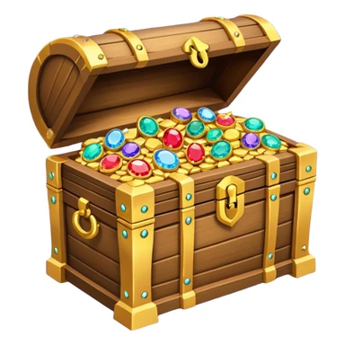 treasure chest with jewelery in it sticker