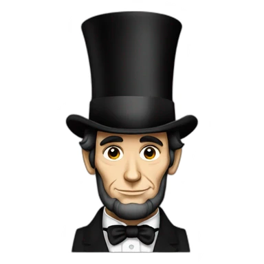 abe lincoln top hat sticker