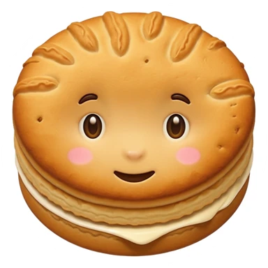 cute biscuit no cream sticker