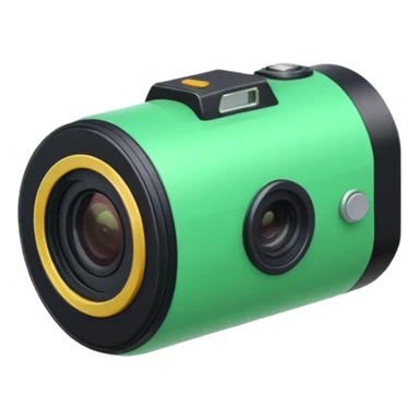 Disposable camera roll green sticker