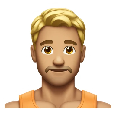 handsome muscular man sticker