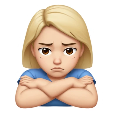 sad arms cross pouting  sticker