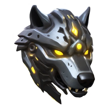 Warframe-inspired wolf Warframe with sleek biomechanical armor, a snarling wolf-like helmet, glowing eyes, and clawed gauntlets. Dark metallic colors with glowing energy lines, blending feral agility and deadly stealth.



 sticker