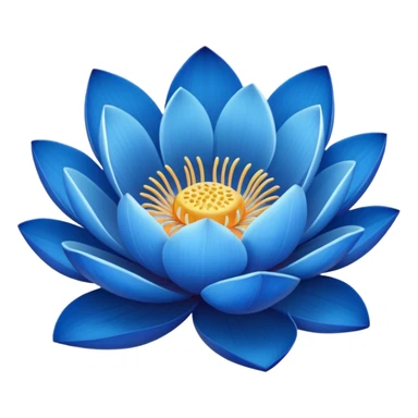 blie lotus flower sticker