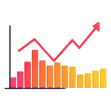 line graph showing growth sticker