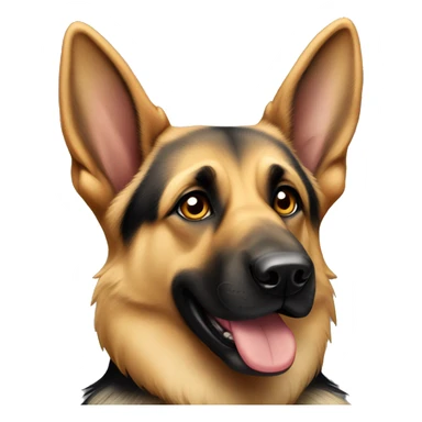 German Shepard dog with floppy ears  sticker