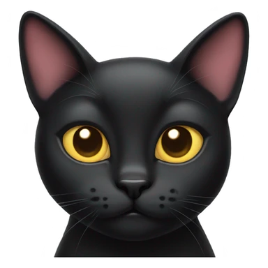 Black Cat with heart eyes sticker