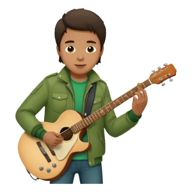 Guitarist + green jacket. sticker