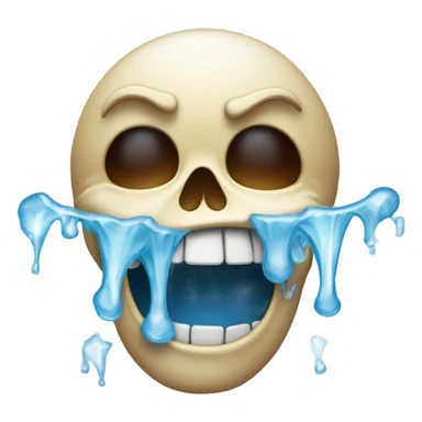 crying laughing freezing skull emoji sticker