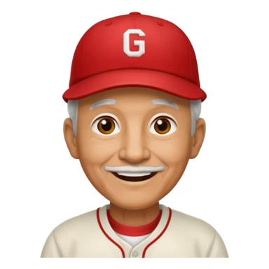 Grandpa red baseball hat sticker