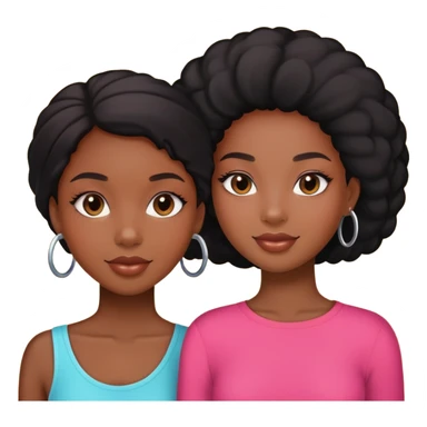 A pretty black girl with her pretty bestie sticker