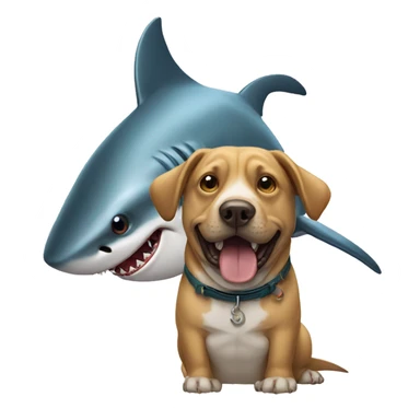 shark with a dog sticker