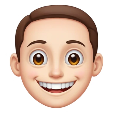 Big smile emoji with huge forehead sticker