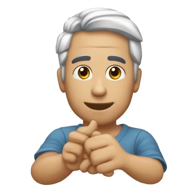 Gesto con las manos Eladio Carrion formando una h sticker