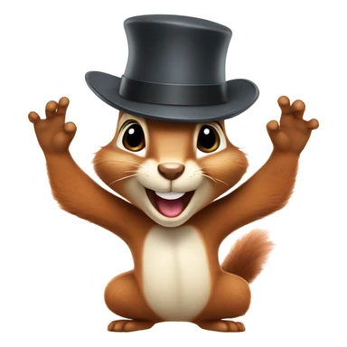 squirrel investigator wearing a fedora and dancing  sticker