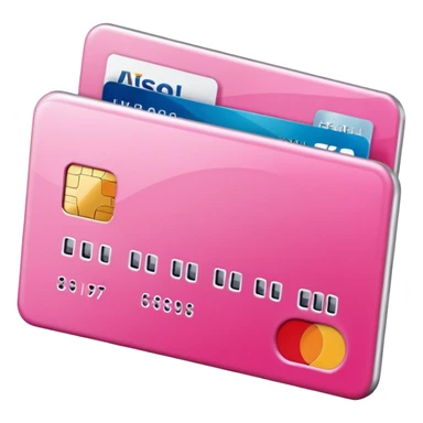 mix pink and white bank and credit card sticker