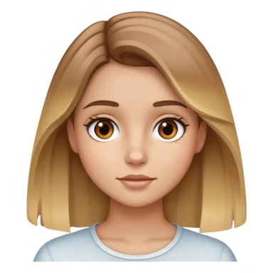 Clean girl pretty with brown hair and blonde highlights  sticker