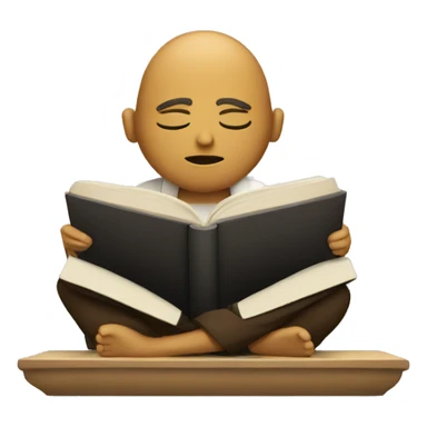 a zen person studying  sticker