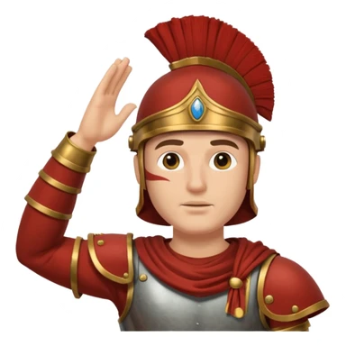 an ancient roman republic soldier saluting sticker