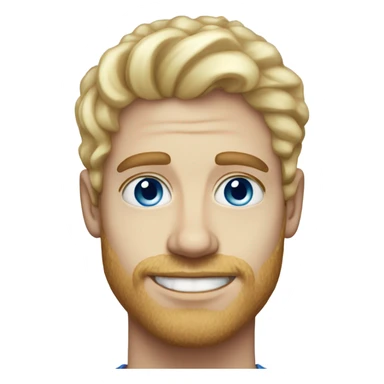 light curl blonde 30yo man blue eyed pale skin sticker