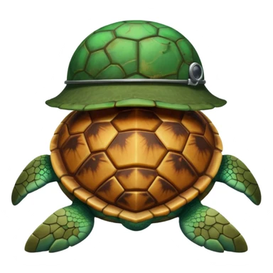 A shitty turtle on an airplane sticker