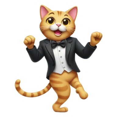 Tap dancing cat sticker