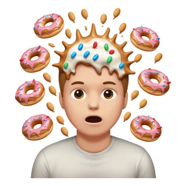 white person exploding doughnuts cats fart death sticker